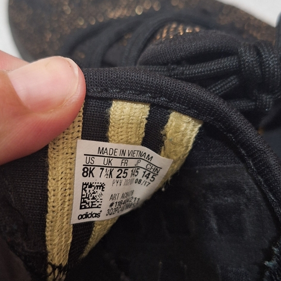 Adidas Black and Gold Sneakers - Picture 5 of 5